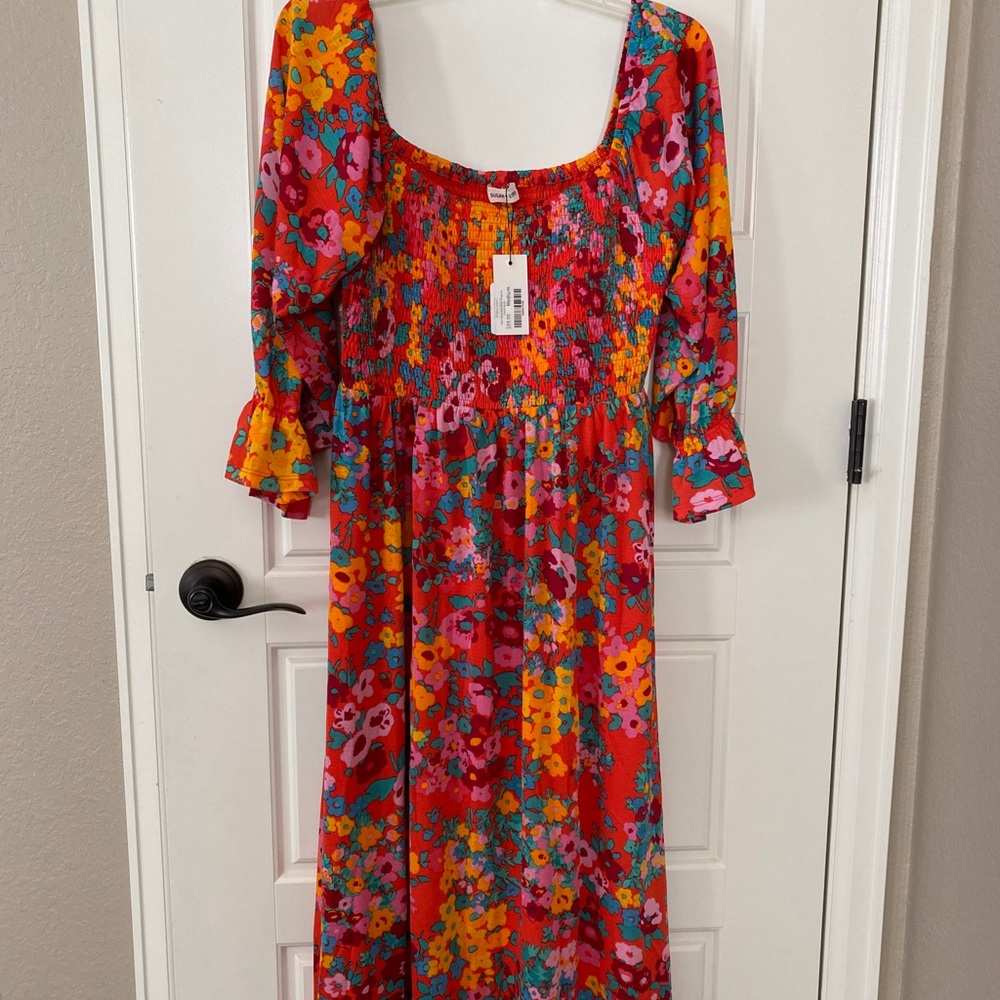 Piper & Scoot Floral Multi Midi Dress